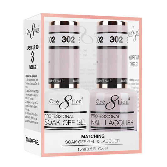 Cre8tion Soak Off Gel Matching Pair 0.5oz 302