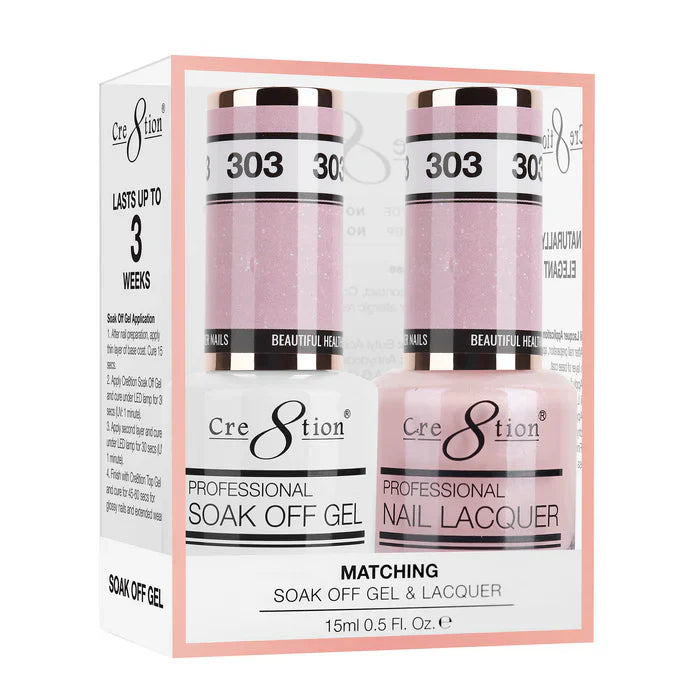 Cre8tion Soak Off Gel Matching Pair 0.5oz 303