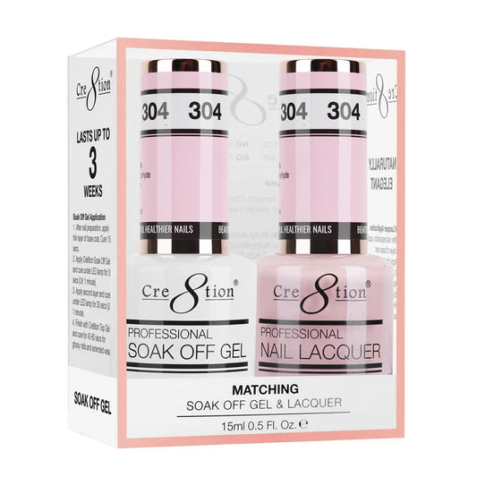 Cre8tion Soak Off Gel Matching Pair 0.5oz 304