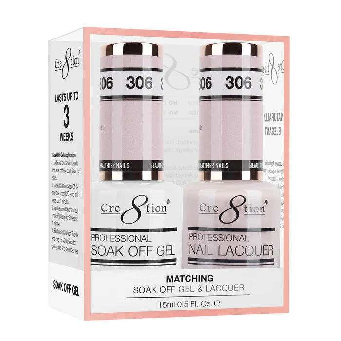 Cre8tion Soak Off Gel Matching Pair 0.5oz 306