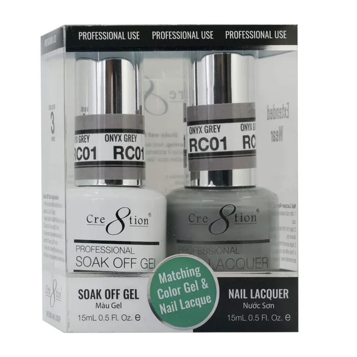 Cre8tion Soak Off Gel Matching Pair Rustic Collection 0.5oz RC01