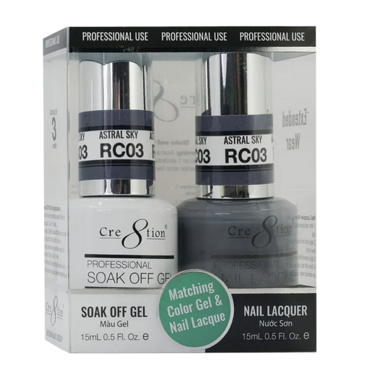 Cre8tion Soak Off Gel Matching Pair Rustic Collection 0.5oz RC03