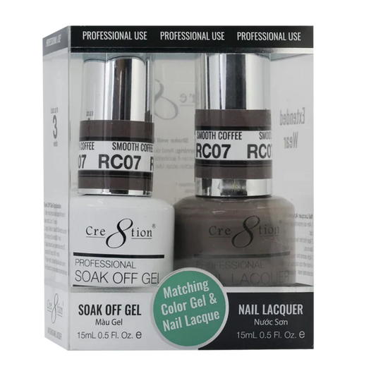 Cre8tion Soak Off Gel Matching Pair Rustic Collection 0.5oz RC07