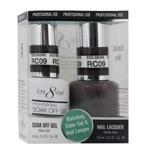 Cre8tion Soak Off Gel Matching Pair Rustic Collection 0.5oz RC09