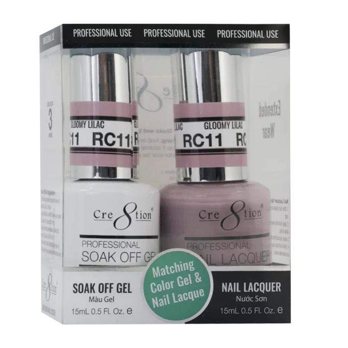 Cre8tion Soak Off Gel Matching Pair Rustic Collection 0.5oz RC11