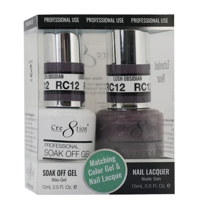 Cre8tion Soak Off Gel Matching Pair Rustic Collection 0.5oz RC12