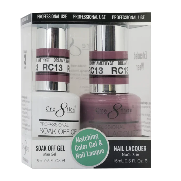 Cre8tion Soak Off Gel Matching Pair Rustic Collection 0.5oz RC13