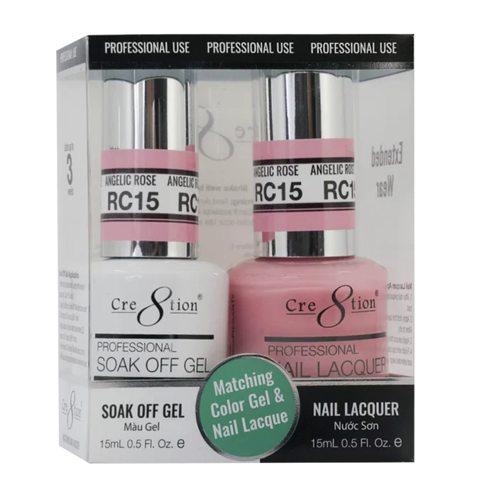 Cre8tion Soak Off Gel Matching Pair Rustic Collection 0.5oz RC15