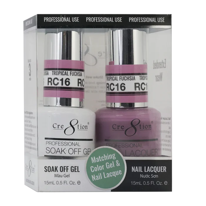 Cre8tion Soak Off Gel Matching Pair Rustic Collection 0.5oz RC16