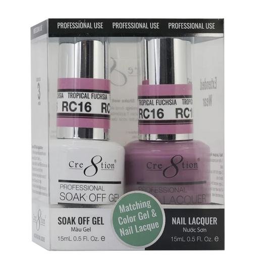 Cre8tion Soak Off Gel Matching Pair Rustic Collection 0.5oz RC16