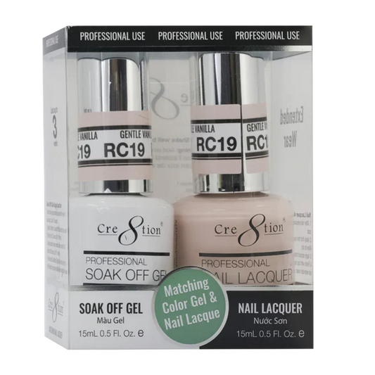 Cre8tion Soak Off Gel Matching Pair Rustic Collection 0.5oz RC19