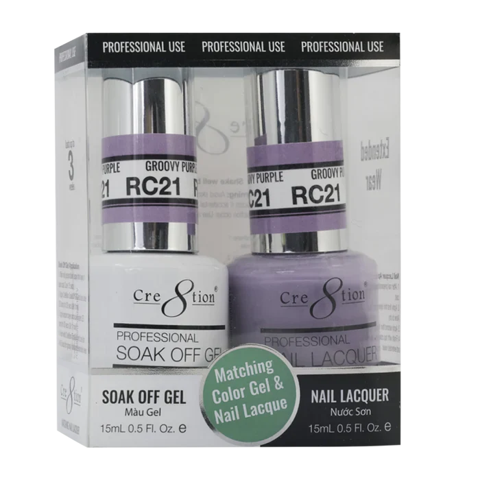 Cre8tion Soak Off Gel Matching Pair Rustic Collection 0.5oz RC21