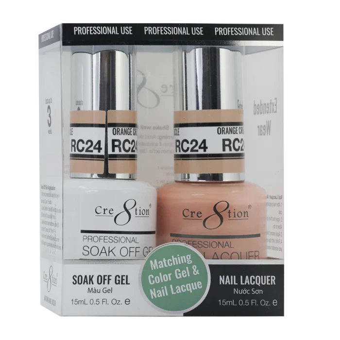 Cre8tion Soak Off Gel Matching Pair Rustic Collection 0.5oz RC24