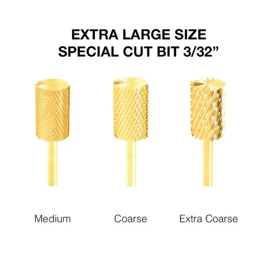 Cre8tion Extra Large Size - Special Cut Bit 3/32" Gold Set