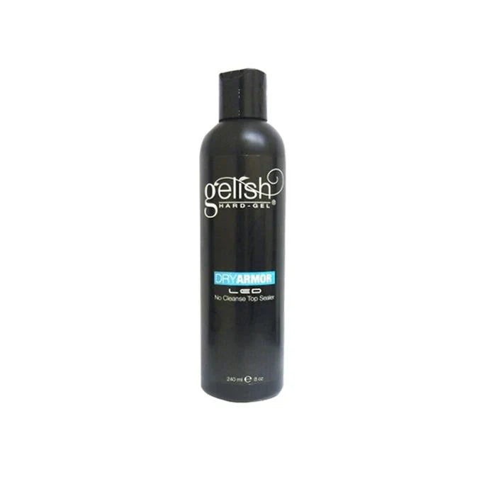 Gelish Hard Gel - Dry Armor - LED No Cleanse Top Sealer - 8oz