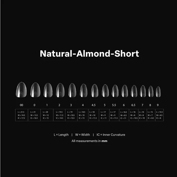 Apres Gel-X Tips 2.0 - NATURAL Almond 600pcs - Short