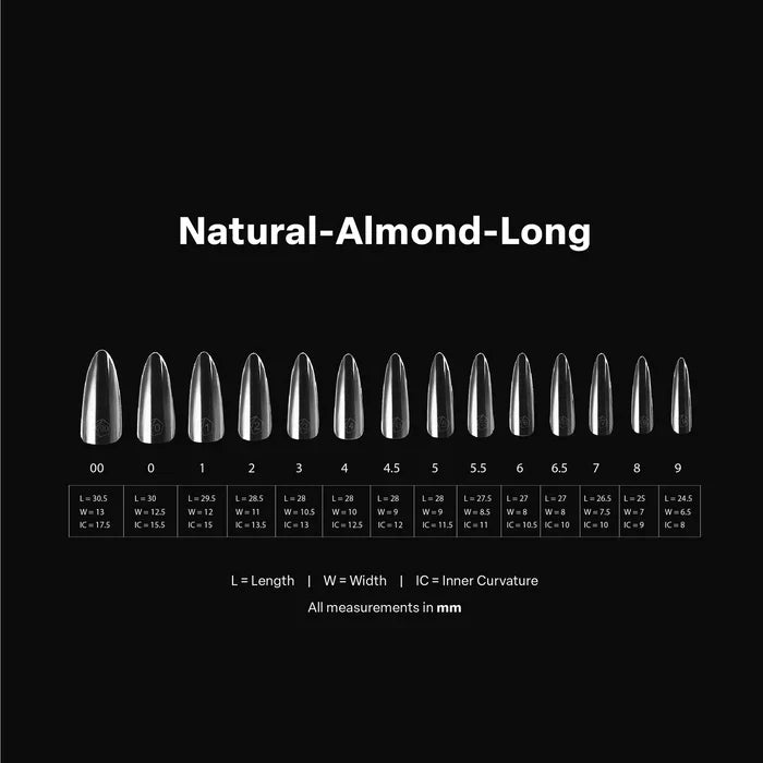 Apres Gel-X Tips 2.0 - NATURAL Almond 600pcs - Long