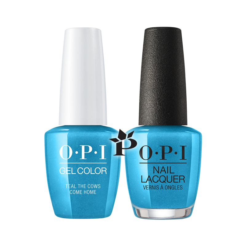 OPI Duo #  B54 - TEAL THE COWS COME HOME