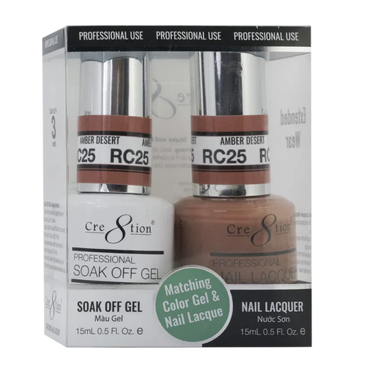 Cre8tion Soak Off Gel Matching Pair Rustic Collection 0.5oz RC25