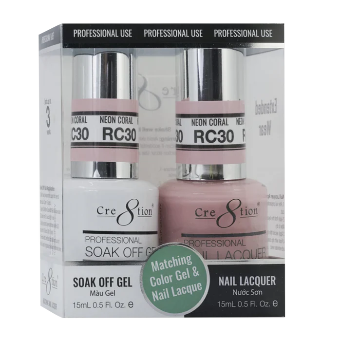 Cre8tion Soak Off Gel Matching Pair Rustic Collection 0.5oz RC30