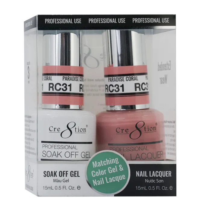 Cre8tion Soak Off Gel Matching Pair Rustic Collection 0.5oz RC31
