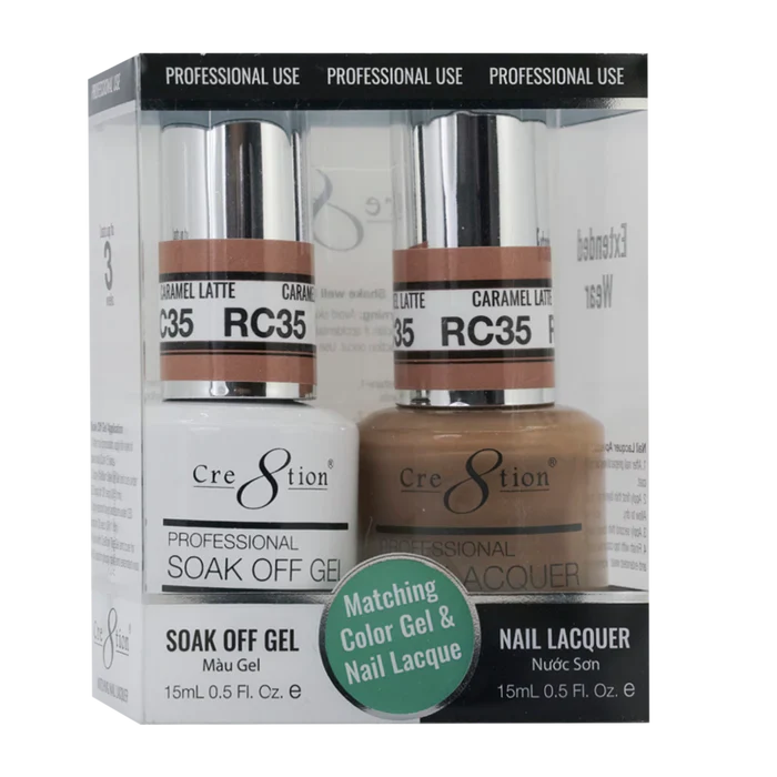 Cre8tion Soak Off Gel Matching Pair Rustic Collection 0.5oz RC35