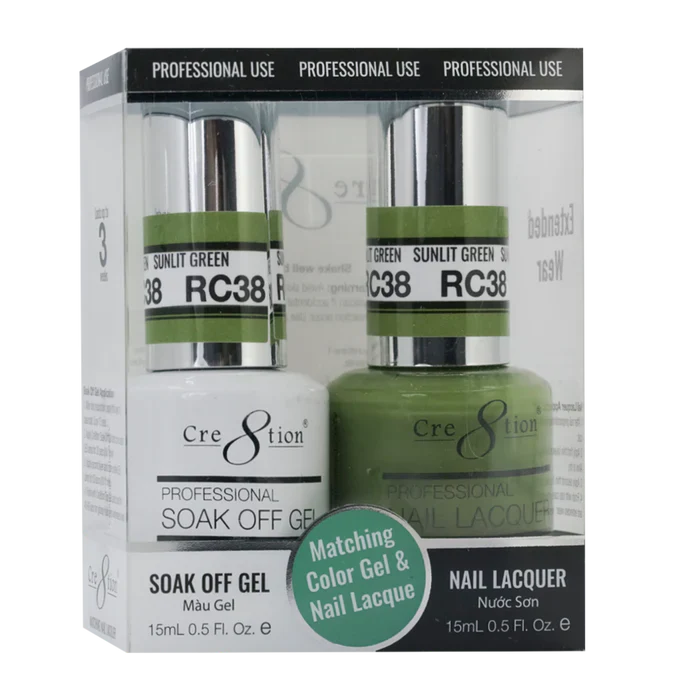 Cre8tion Soak Off Gel Matching Pair Rustic Collection 0.5oz RC38