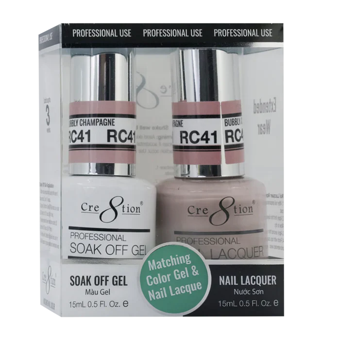 Cre8tion Soak Off Gel Matching Pair Rustic Collection 0.5oz RC41