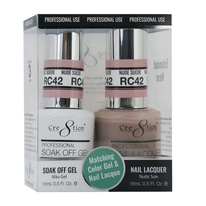 Cre8tion Soak Off Gel Matching Pair Rustic Collection 0.5oz RC42