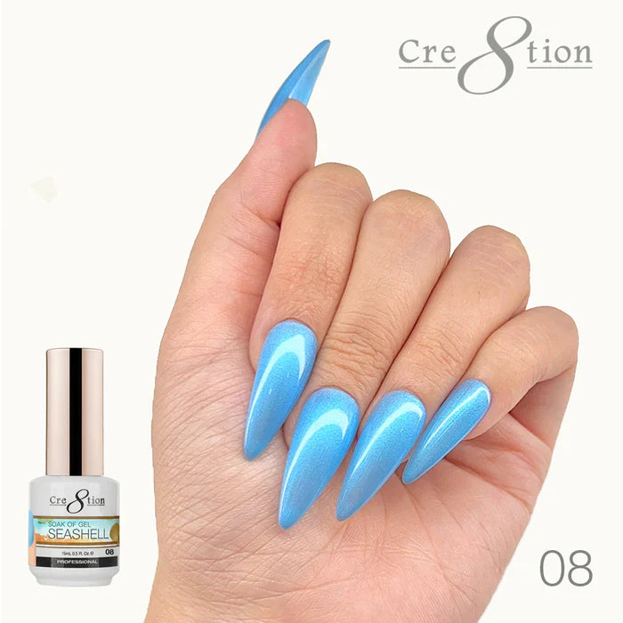 Cre8tion Soak Off Gel Seashell 0.5oz 08