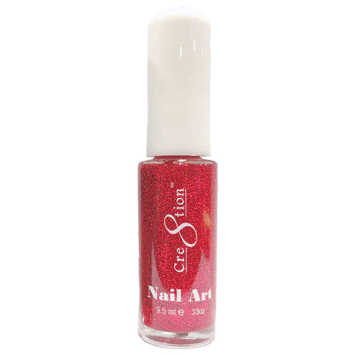 Cre8tion Detailing Nail Art Lacquer 0.25oz 08 Red Glitter