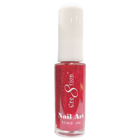 Cre8tion Detailing Nail Art Lacquer 0.25oz 08 Red Glitter