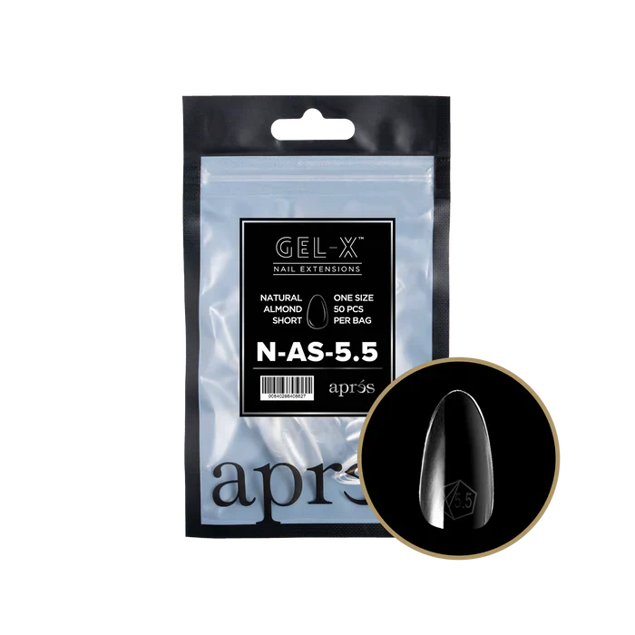 Apres Gel-X Tips 2.0 - NATURAL Almond Refill Bag - AS #5.5