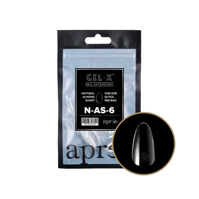 Apres Gel-X Tips 2.0 - NATURAL Almond Refill Bag - AS #6