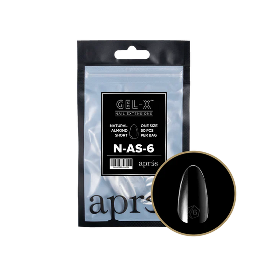 Apres Gel-X Tips 2.0 - NATURAL Almond Refill Bag - AS #6