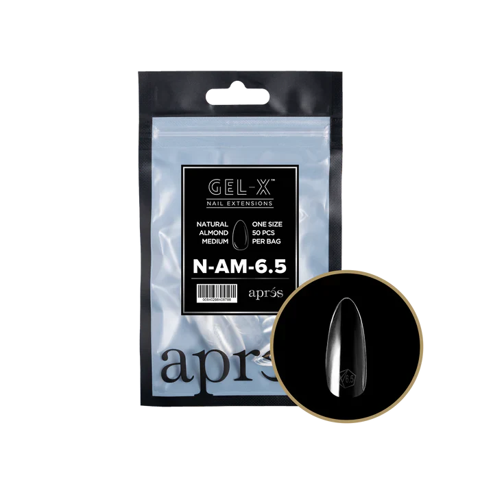 Apres Gel-X Tips 2.0 - NATURAL Almond Refill Bag - AM #6.5