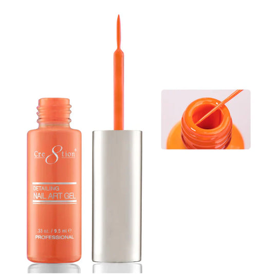 Cre8tion Detailing Nail Art Gel 0.33oz 12 Hot Orange