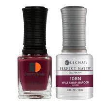 LeChat - Perfect Match - 108N Malt Shop Maroon (Gel & Lacquer) 0.5oz