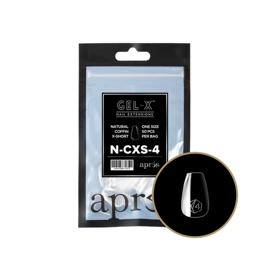 Apres Gel-X Tips 2.0 - NATURAL Coffin Refill Bag - CXS #4