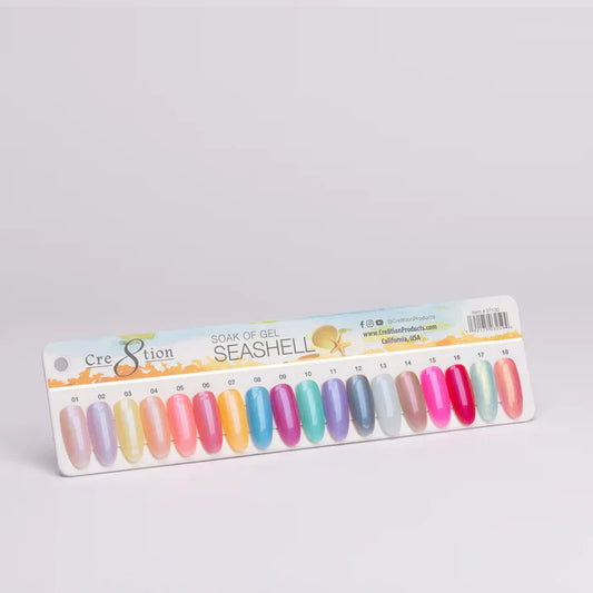 Cre8tion Color Chart -  Seashell 18 colors