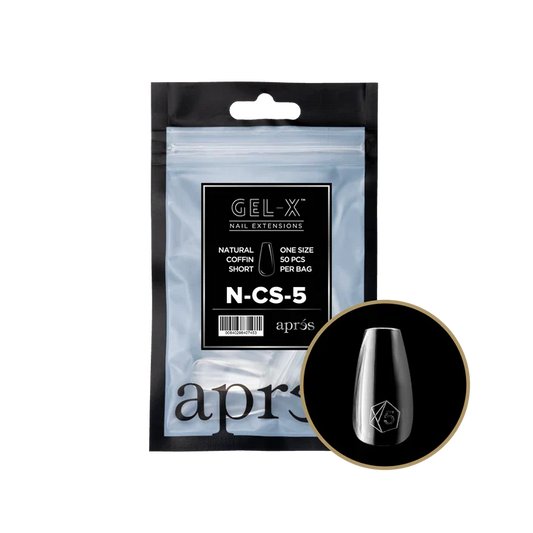 Apres Gel-X Tips 2.0 - NATURAL Coffin Refill Bag - CS #5