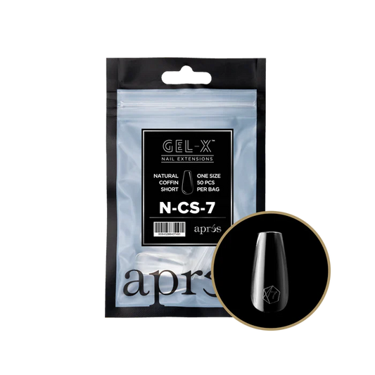 Apres Gel-X Tips 2.0 - NATURAL Coffin Refill Bag - CS #7