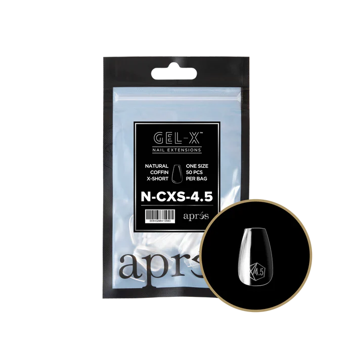 Apres Gel-X Tips 2.0 - NATURAL Coffin Refill Bag - CXS #4.5