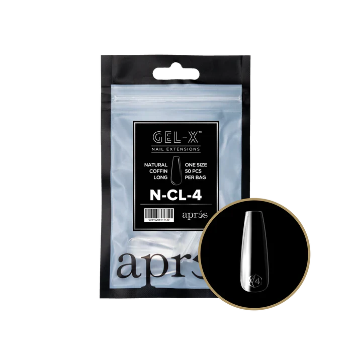 Apres Gel-X Tips 2.0 - NATURAL Coffin Refill Bag - CL #4