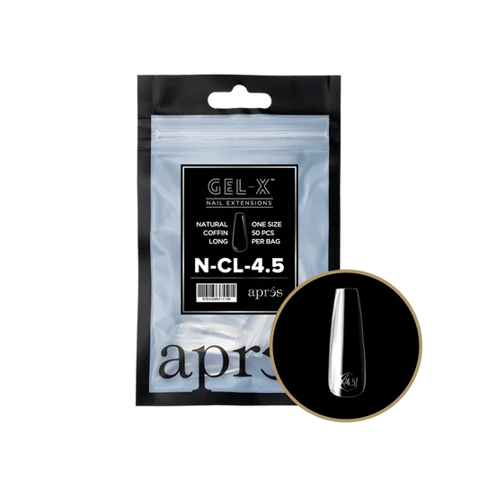 Apres Gel-X Tips 2.0 - NATURAL Coffin Refill Bag - CL #4.5