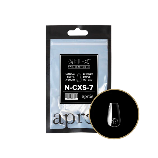 Apres Gel-X Tips 2.0 - NATURAL Coffin Refill Bag - CXS #7