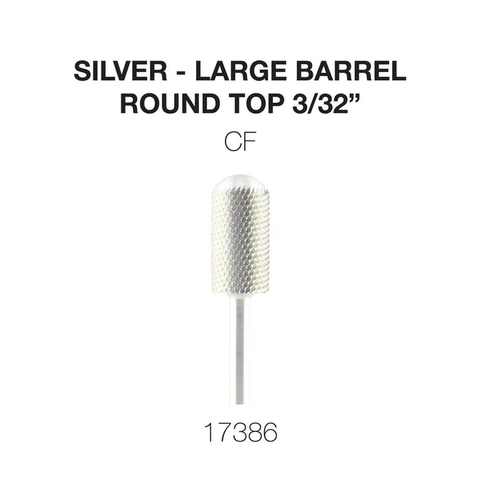 Cre8tion Silver Carbide- Large Barrel-Round Top- 3/32" CF