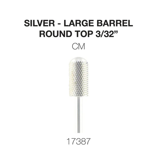 Cre8tion Silver Carbide- Large Barrel-Round Top- 3/32" CM