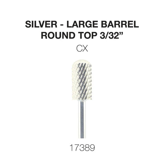 Cre8tion Silver Carbide- Large Barrel-Round Top- 3/32" CX