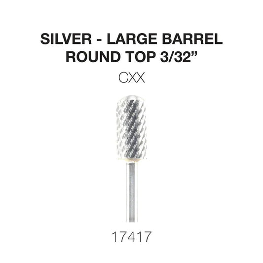 Cre8tion Silver Carbide- Large Barrel-Round Top- 3/32" CXX